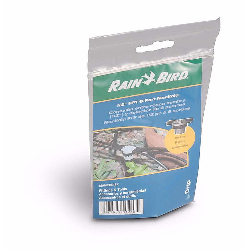 Rain Bird - MANIFRE1PK - 6 ports Drip Irrigation Manifold