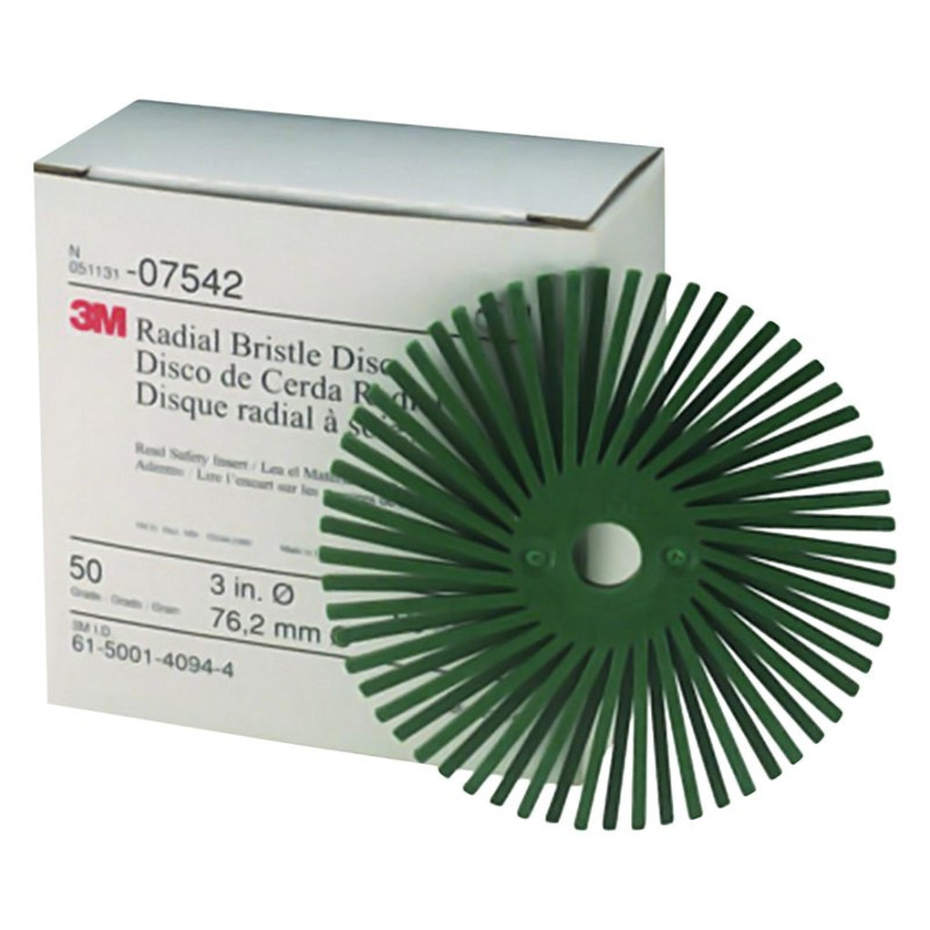 3M - 07542 - Scotch-Brite Radial Bristle Disc, 3 in, 50 grit, Box of 10