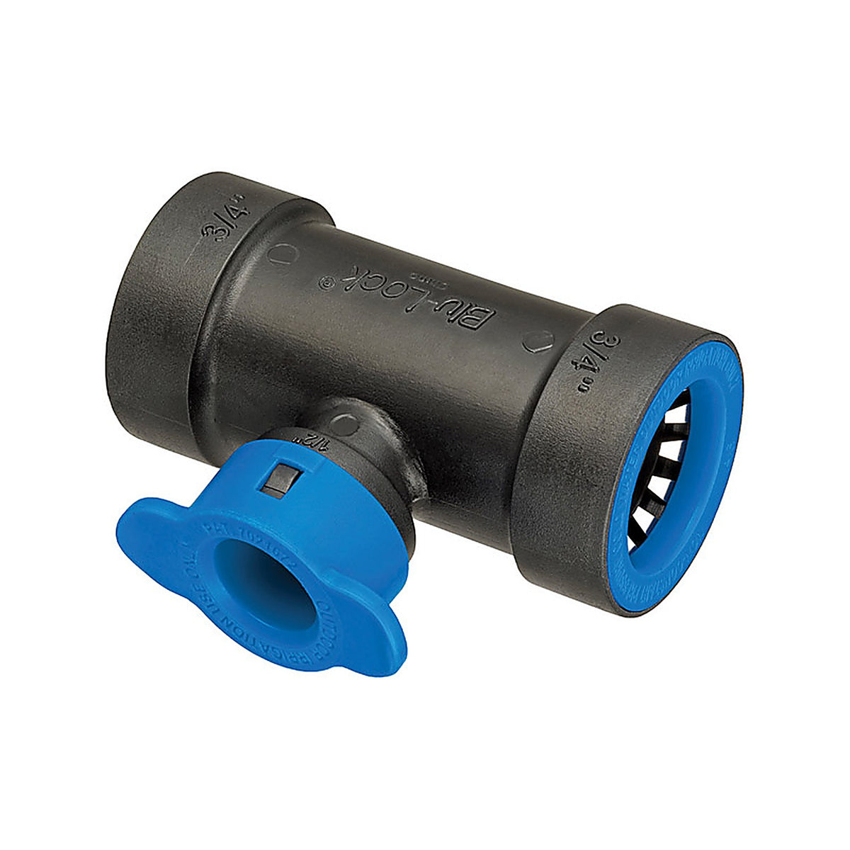 Orbit - 31373 - Blu-Lock 3/4 in. Push X 1/2 in. D Push Tee Connector