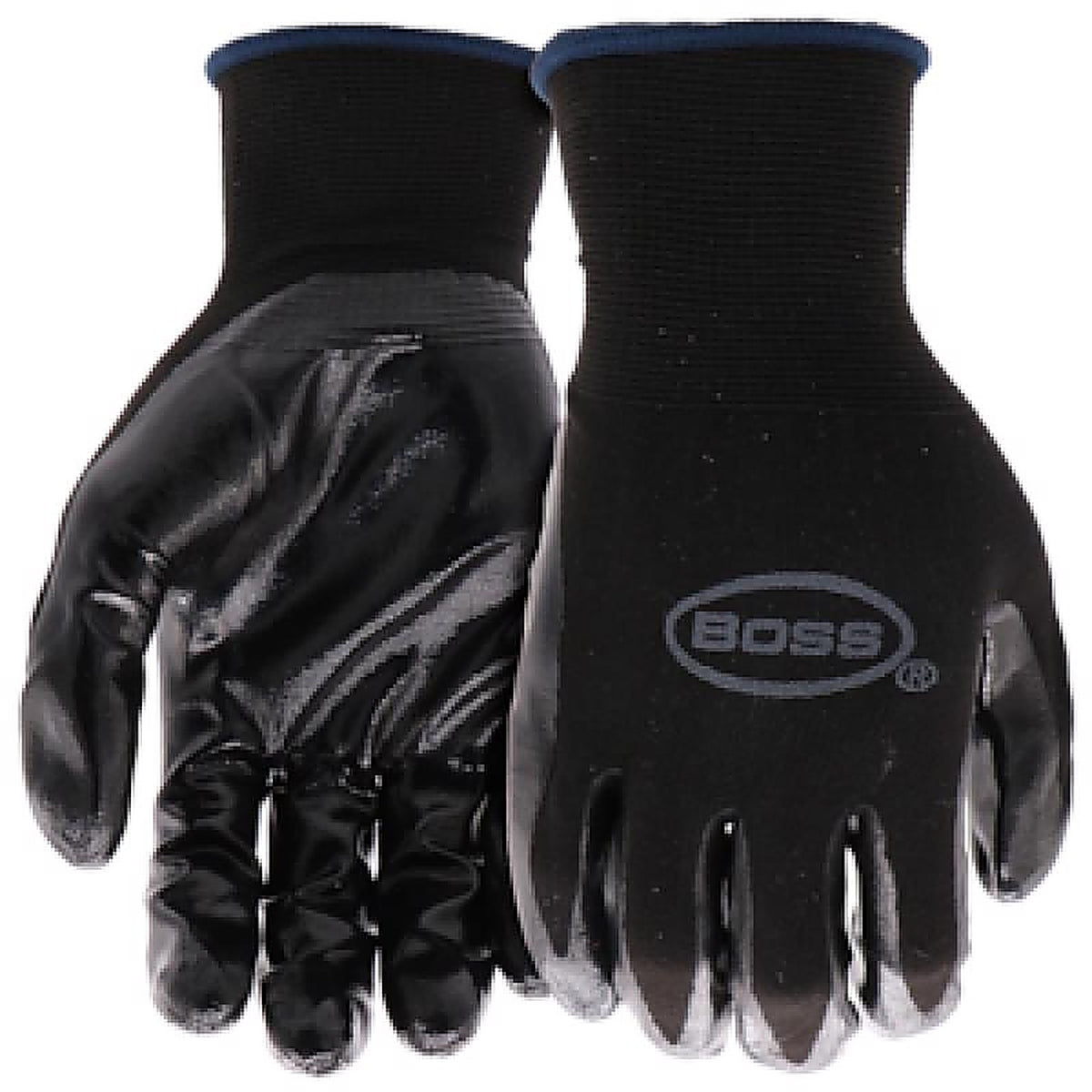 Boss - 8442L - JobMaster Men's Indoor/Outdoor Palm Gloves Black/Gray L 1 pair