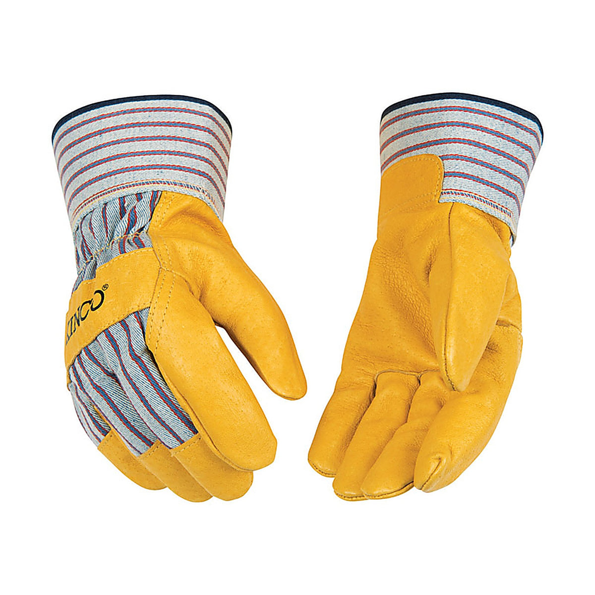 Kinco - 1917-L - Men's Indoor/Outdoor Palm Gloves Yellow L 1 pair