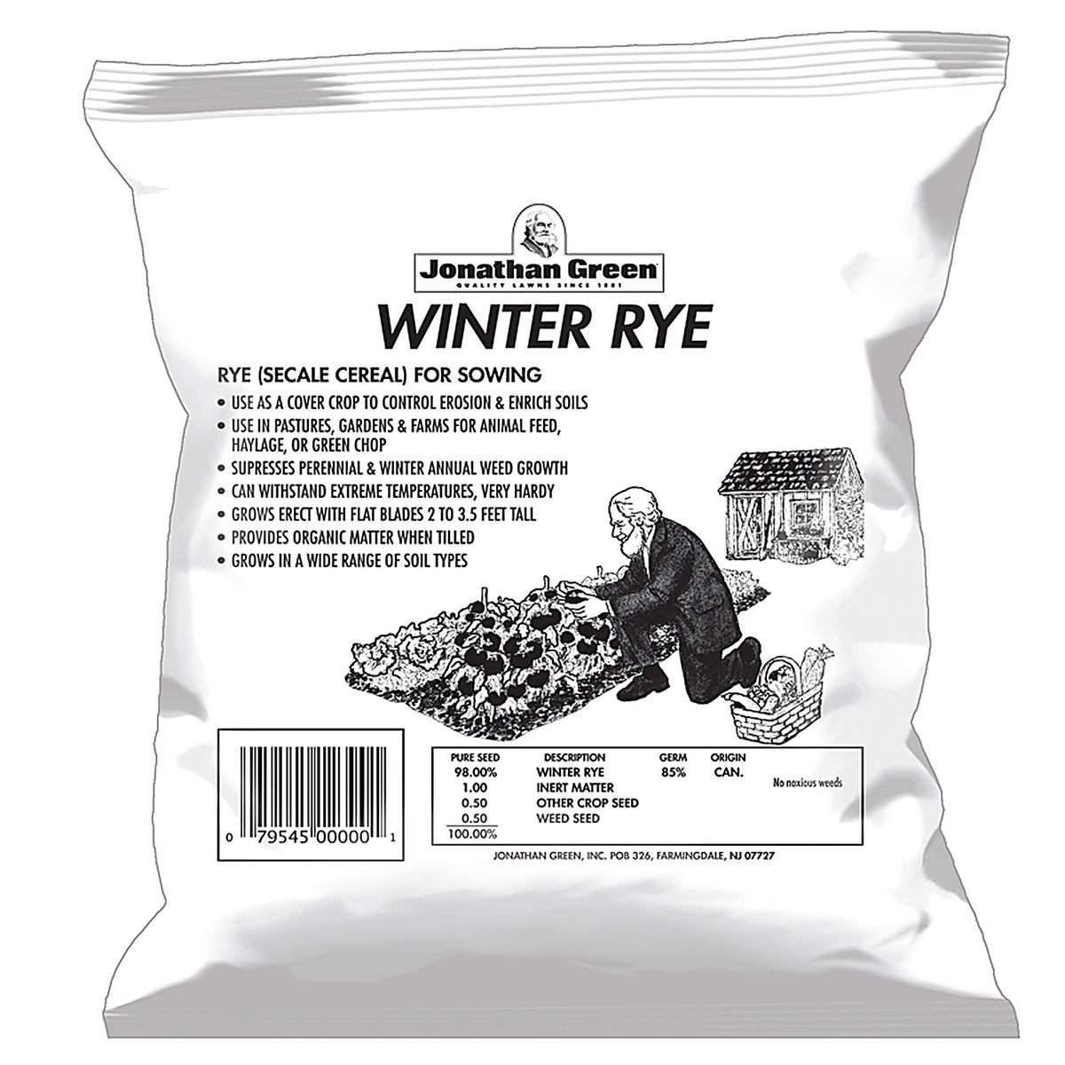 Jonathan Green - 12391 - Winter Rye Annual Ryegrass Full Sun Grass Seed 5 lb