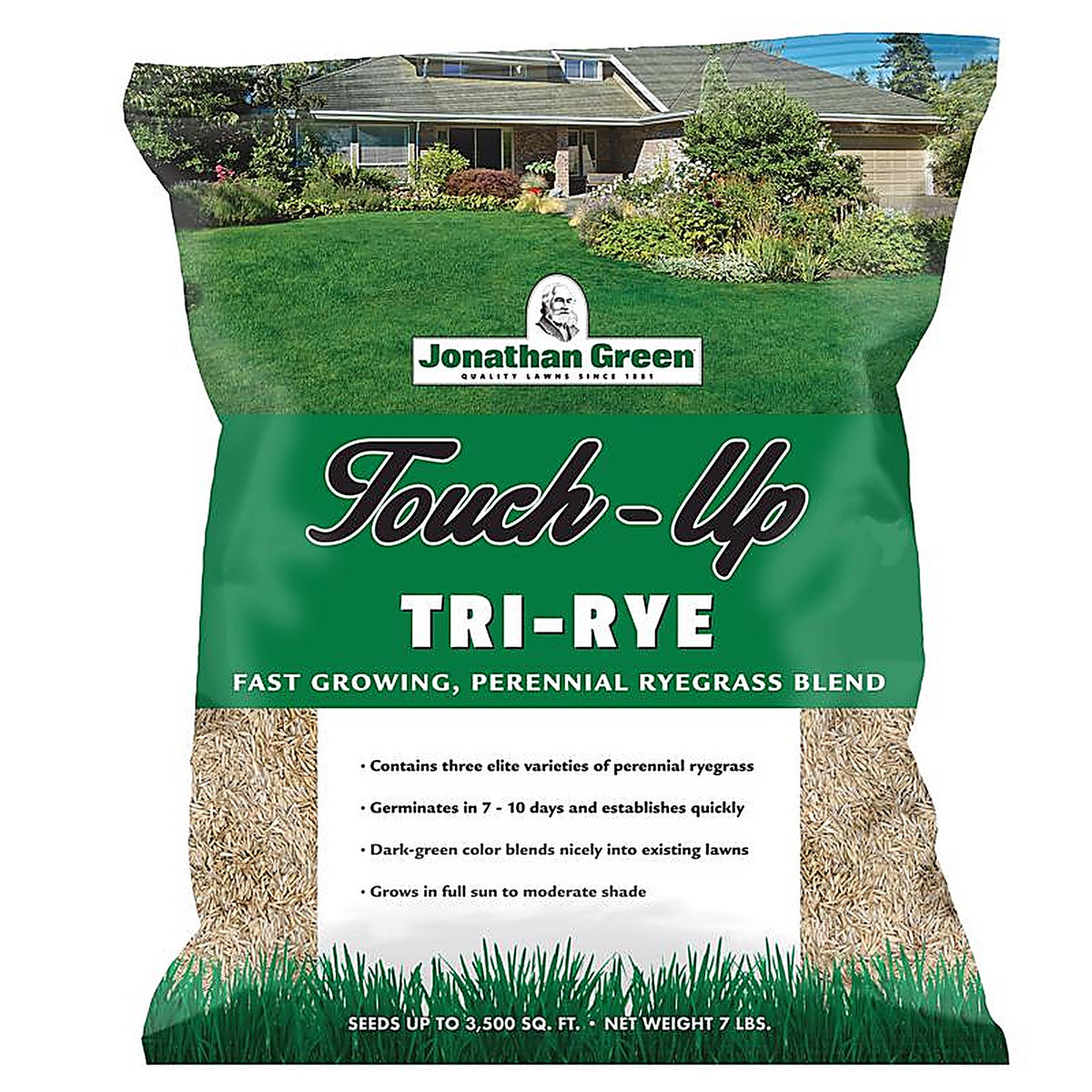 Jonathan Green - 12140 - Touch-Up Perennial Ryegrass Sun or Shade Grass Seed 7 lb