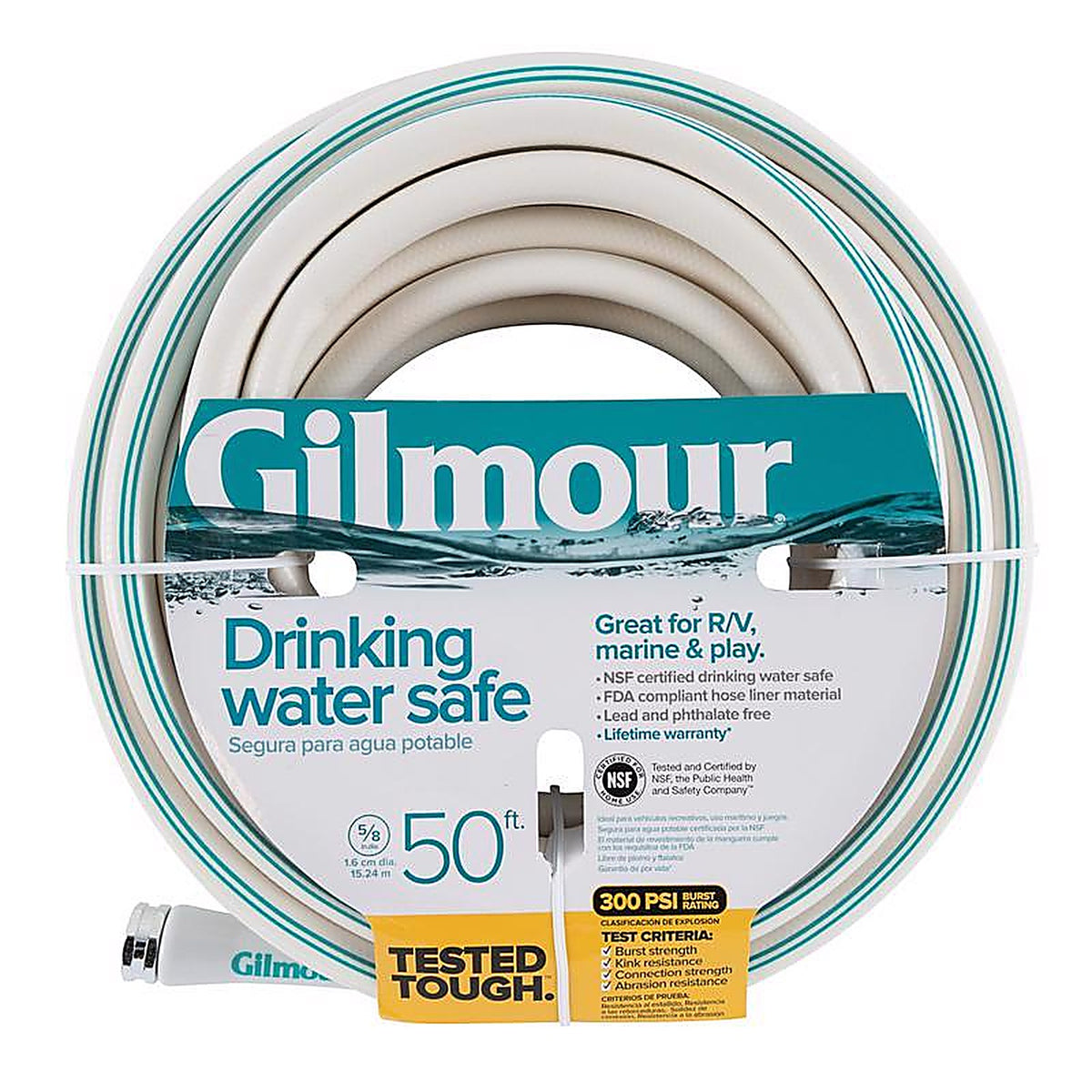 Gilmour - 1066004 - 5/8 in. D X 50 ft. L RV/Marine Hose