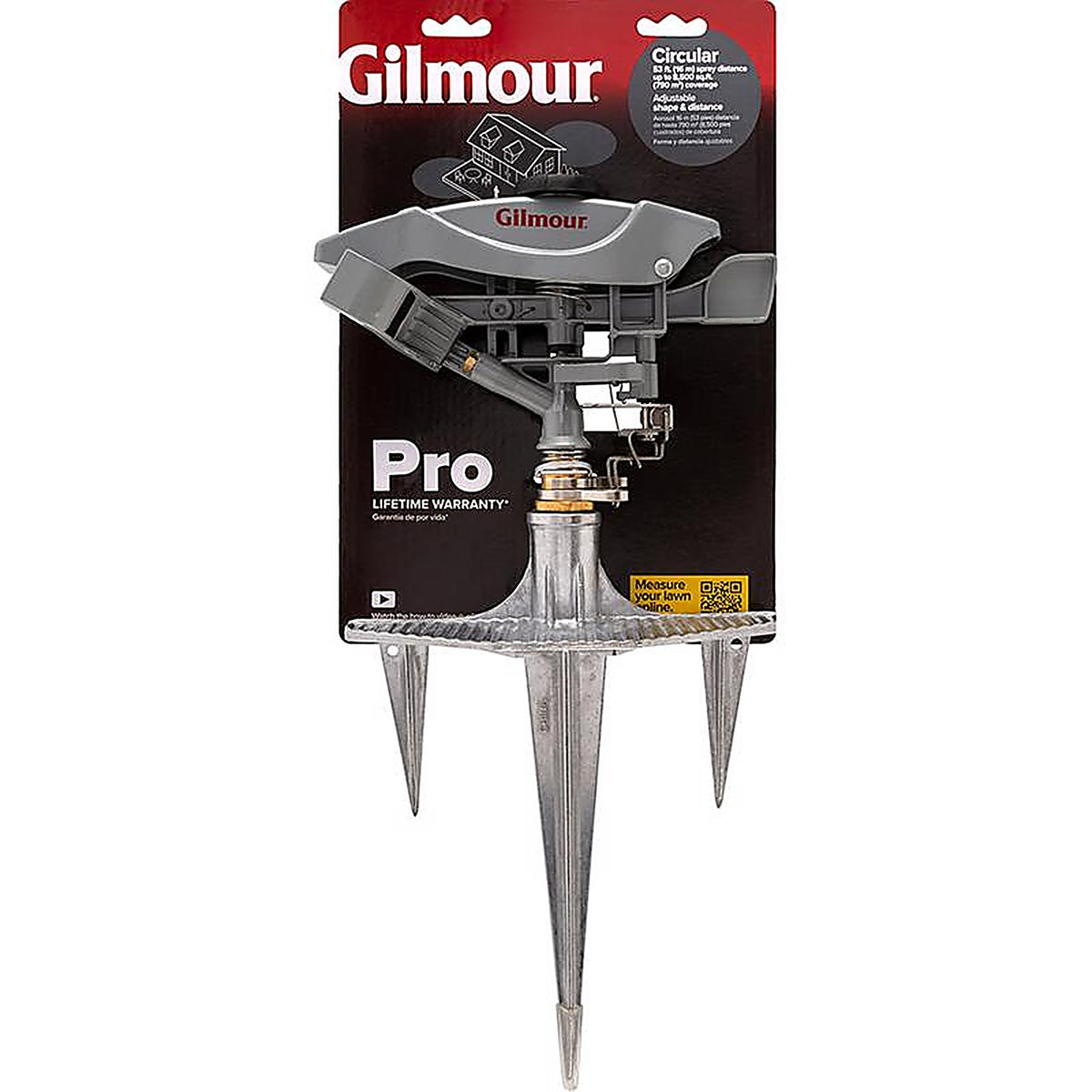 Gilmour - 809993-4002 - Metal Spike Base Impulse Sprinkler 8500 sq. ft.