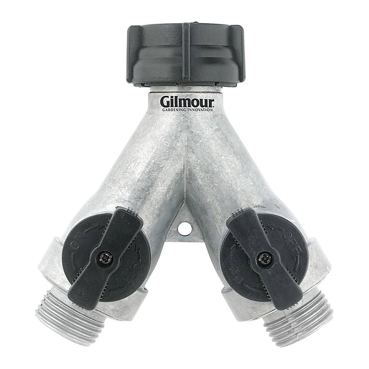 GIlmour - 800214-1001 - Gilmour 3/4 in. Metal Threaded Male Y-Hose Connector with Shut Offs