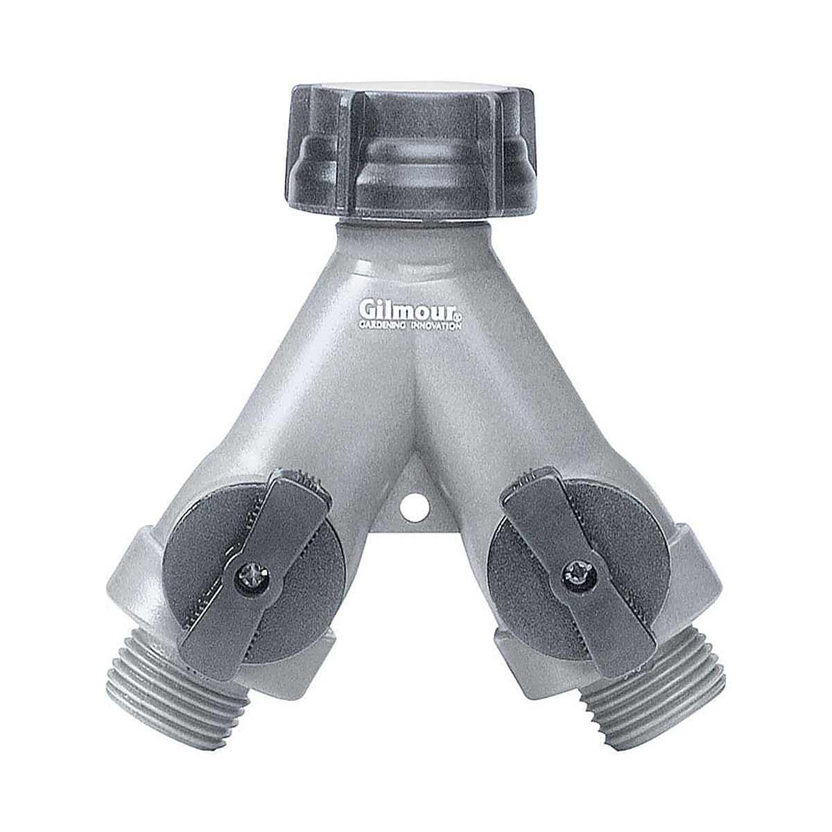 GIlmour - 800024-1001 - Gilmour Polymer Threaded Male Y-Hose Connector with Shut Offs