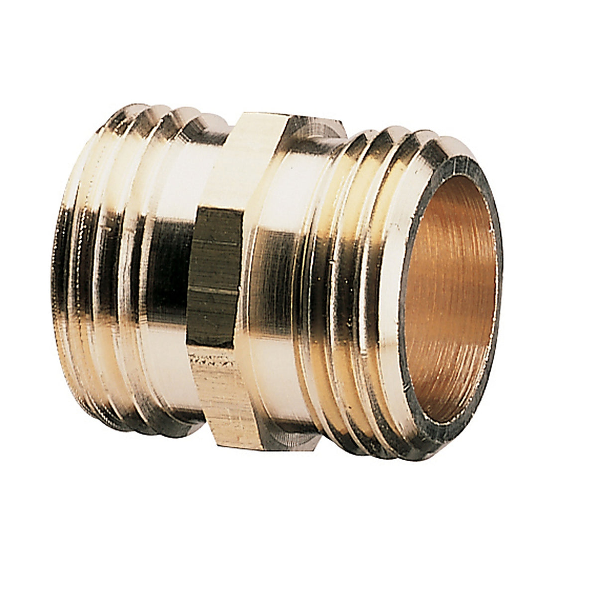 GIlmour - 877014-1002 - Gilmour 3/4 in. Brass Threaded Double Male Hose Connector