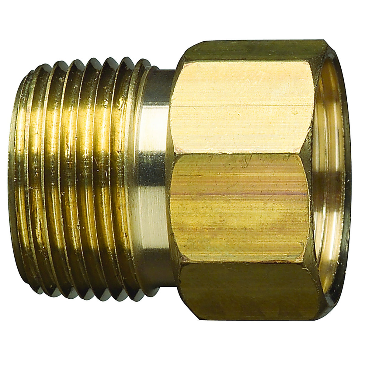 GIlmour - 800774-1002 - Gilmour 3/4 in. Brass Threaded Male/Female Hose Connector