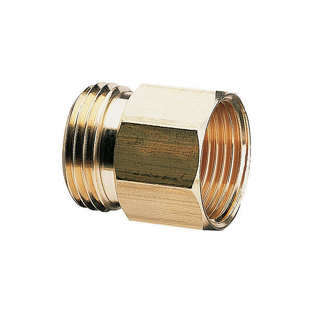 GIlmour - 807704-1002 - Gilmour 3/4 in. Brass Threaded Male/Female Hose Connector