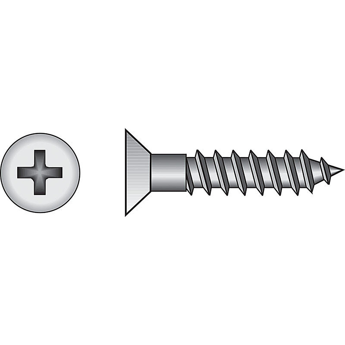 Hillman - 40174 - No. 14 x 1 in. L Phillips Zinc-Plated Wood Screws - 100/Pack
