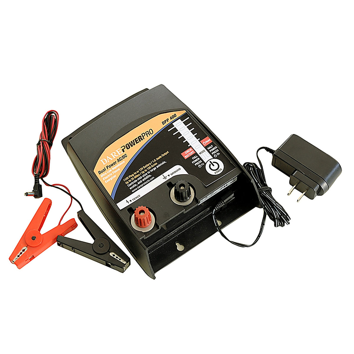 Dare - DPP 400 - Power Pro Series 110 V Electric-Powered Fence Energizer 100 acre Black/Orange