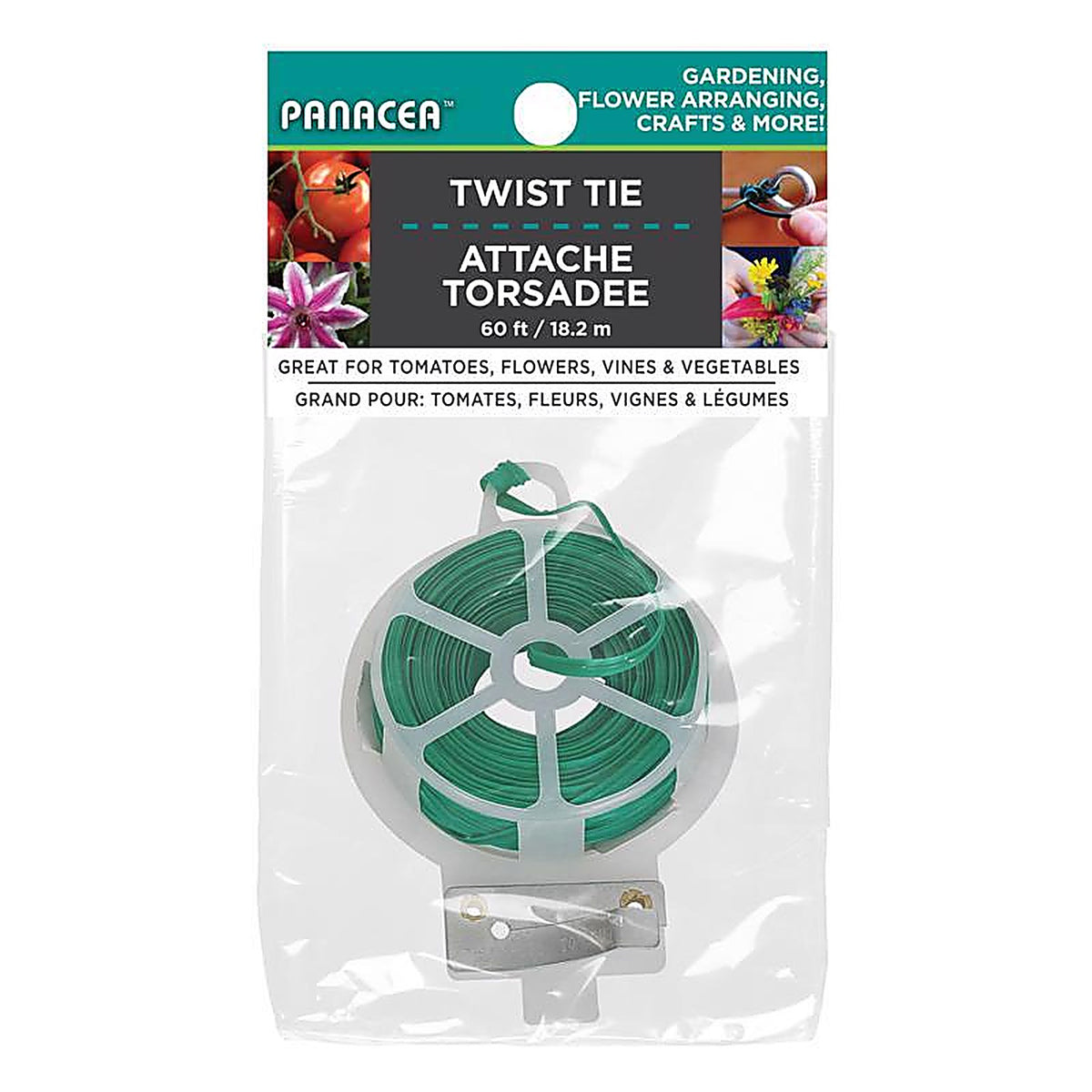 Panacea - 89791A - Green Plastic Plant Support Twist Tie