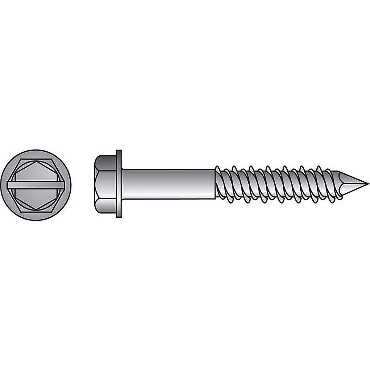 Hillman - 375298 - Tapper Steel Hex Head Concrete Screw Anchor - 100/Pack