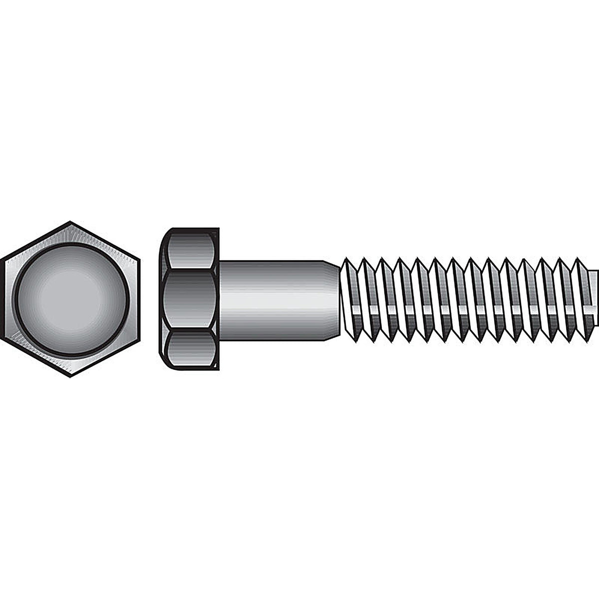 Hillman - 190303 - 1/2 in. D X 1-3/4 in. L Zinc Plated Steel Hex Bolt 50 pk
