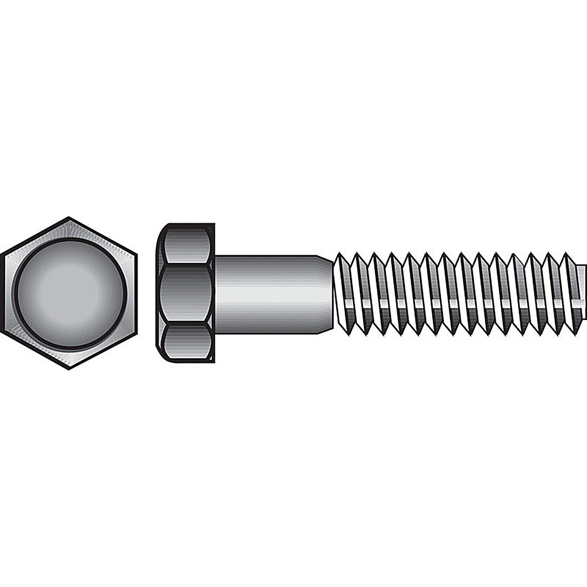 Hillman - 190351 - 1/2 in. D X 7-1/2 in. L Zinc Plated Steel Hex Bolt 25 pk
