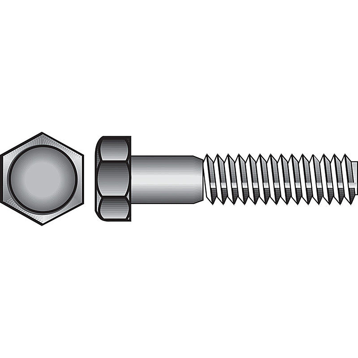 Hillman - 190438 - 5/8 in. D X 6-1/2 in. L Zinc Plated Steel Hex Bolt 25 pk