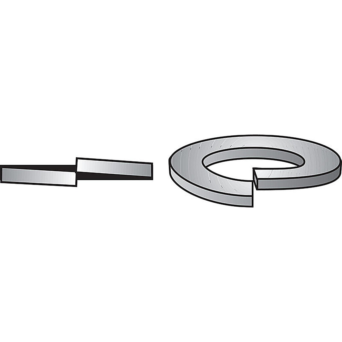 Hillman - 661304 - 1/2 in. D Zinc-Plated Steel Split Lock Washer 700 pc