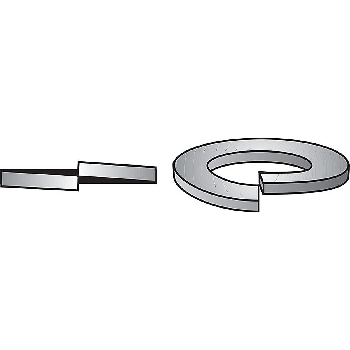 Hillman - 300306 - 5/16 in. Dia. Yellow Dichromate Steel Split Lock Washer - 100/Pack