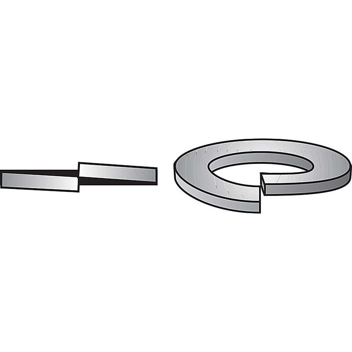 Hillman - 300315 - 1/2 in. Dia. Yellow Dichromate Steel Split Lock Washer - 50/Pack