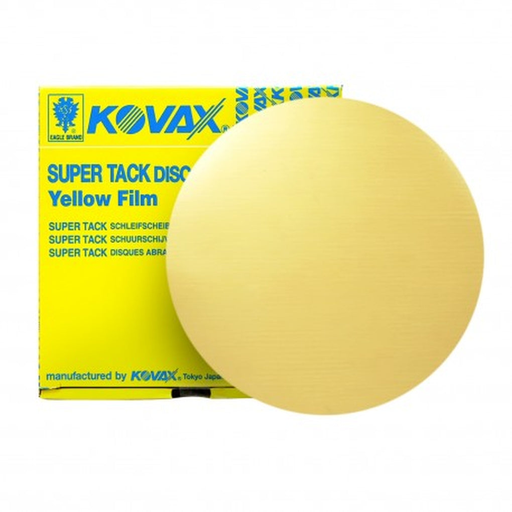 Eagle Abrasives|778-1000|KOVAX Sanding Disc, 6 in Dia, 1000 Grit, Aluminum Oxide Abrasive, Yellow, Dry, Super-Tack Attachment, 50/Pack