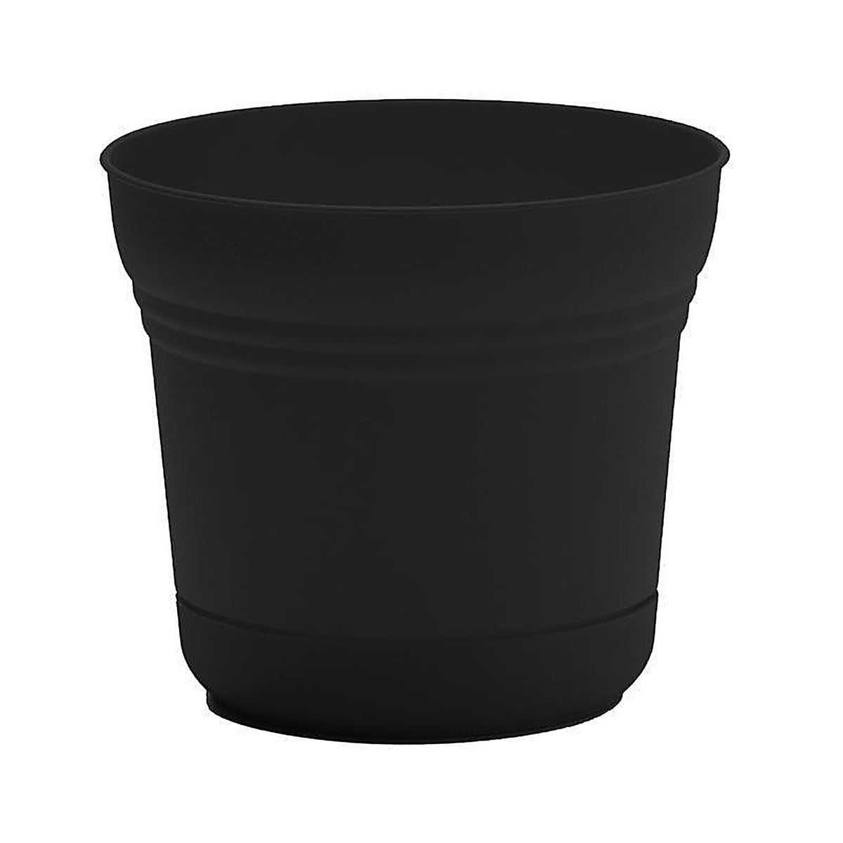 Bloem - SP1000 - 8.5 in. H Plastic Saturn Flower Pot Black