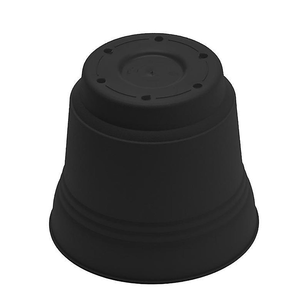 Bloem - SP1000 - 8.5 in. H Plastic Saturn Flower Pot Black