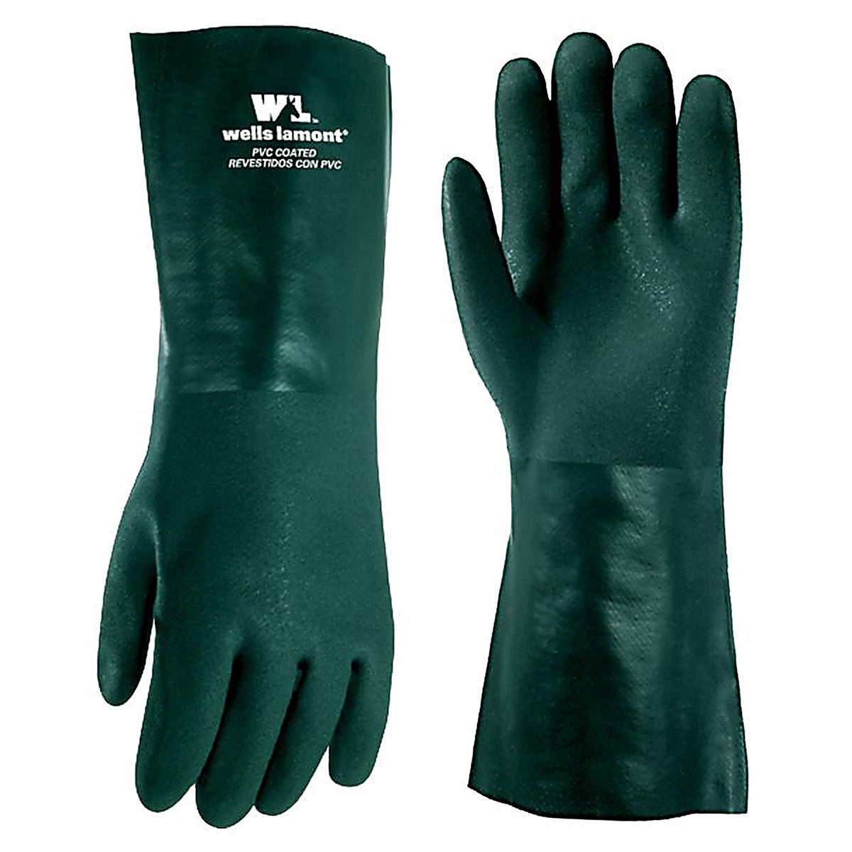 Wells Lamont - 167L - Men's Indoor/Outdoor PVC Chemical Gloves Green L 1 pair