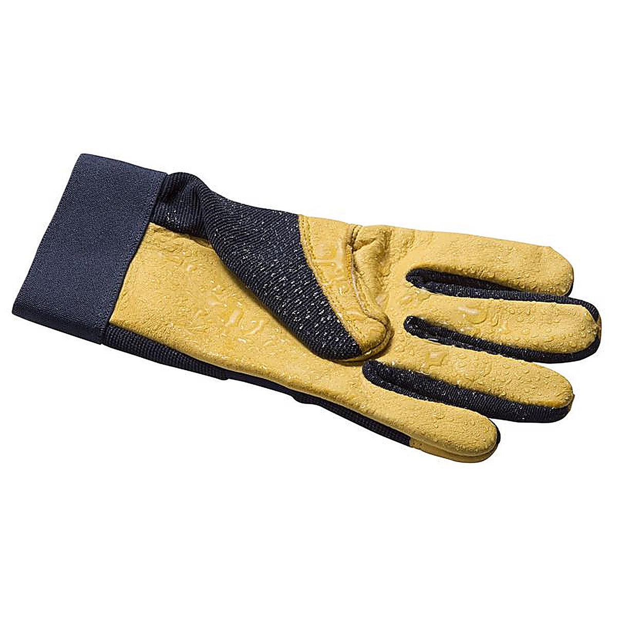 Wells Lamont - 3207XL - HydraHyde Men's Cowhide Leather Water Resistant Work Gloves Blue/Yellow XL 1 pair