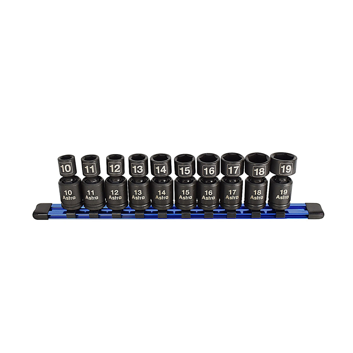 Astro Pneumatic - 78344 - 10 Pc. 3/8IN Drive Nano Pinless Universal Impact Sockets - Metric