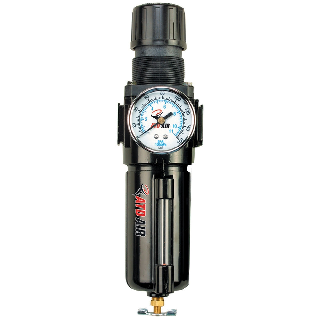 ATD - 7854 - Metal Filter, Regulator and Gauge Combination Unit with Manual Drain
