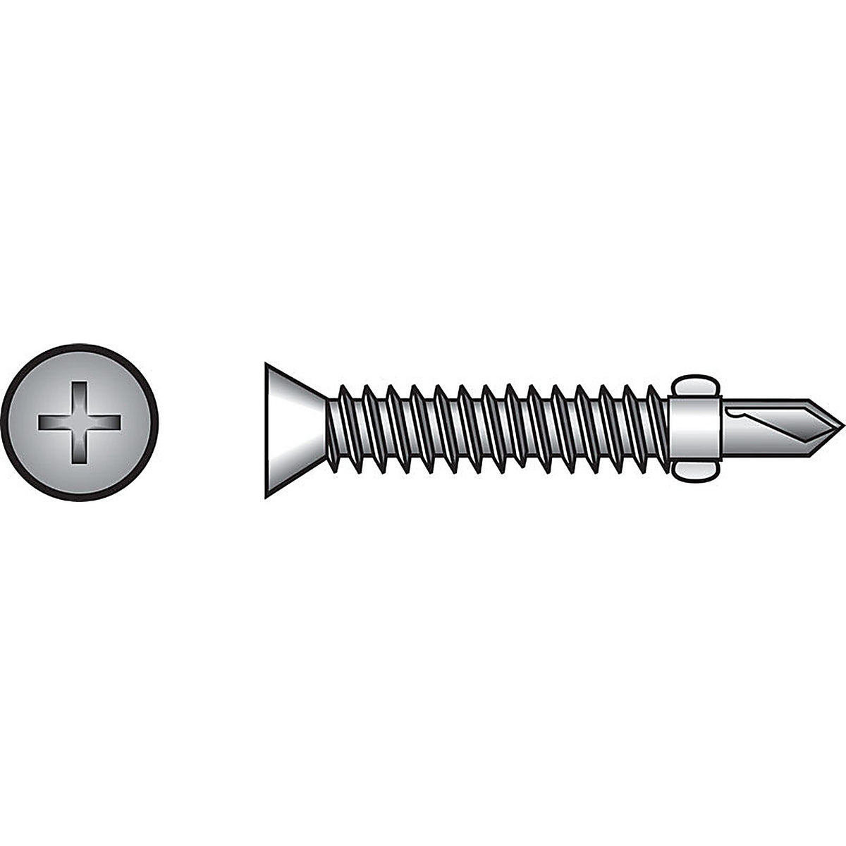 Hillman - 560663 - No. 10-24 x 1-7/16 in. L Phillips Wafer Head Zinc-Plated Steel Sheet Metal Screws 100