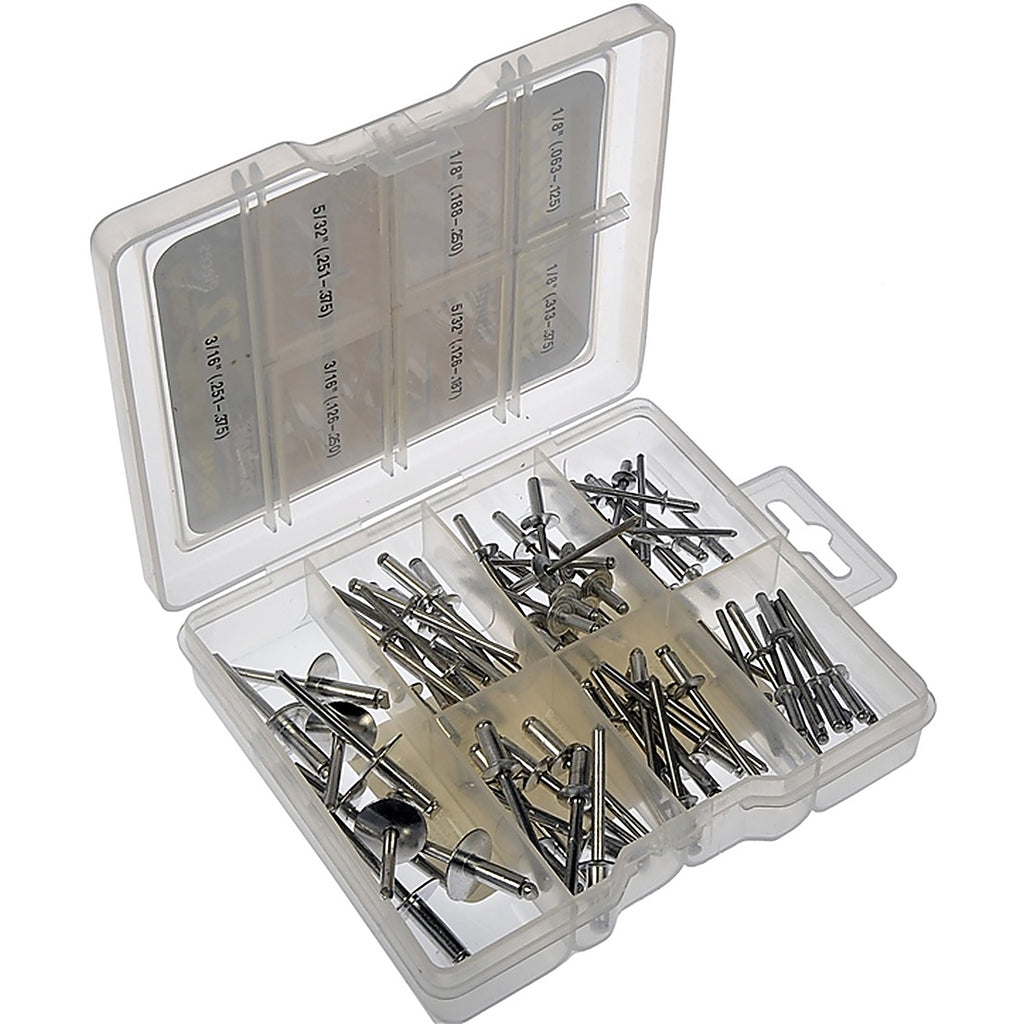 Dorman - 799-445 - Aluminum Rivets Value Pack- 7 Skus- 72 Pieces