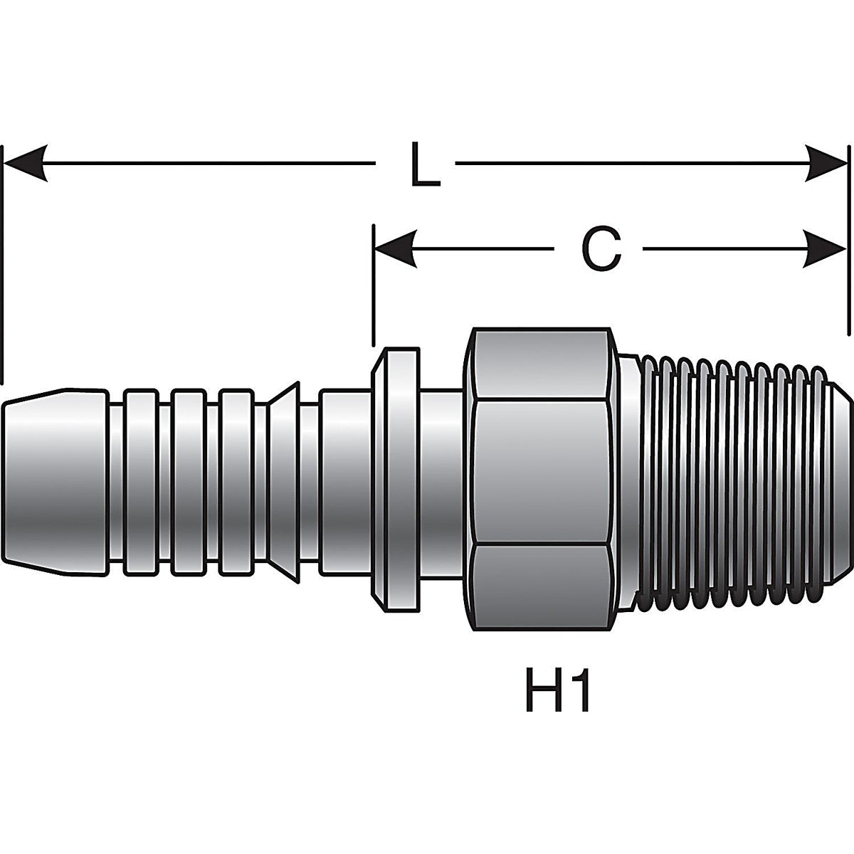 Gates - 80009 - Hydraulic Coupling / Adapter