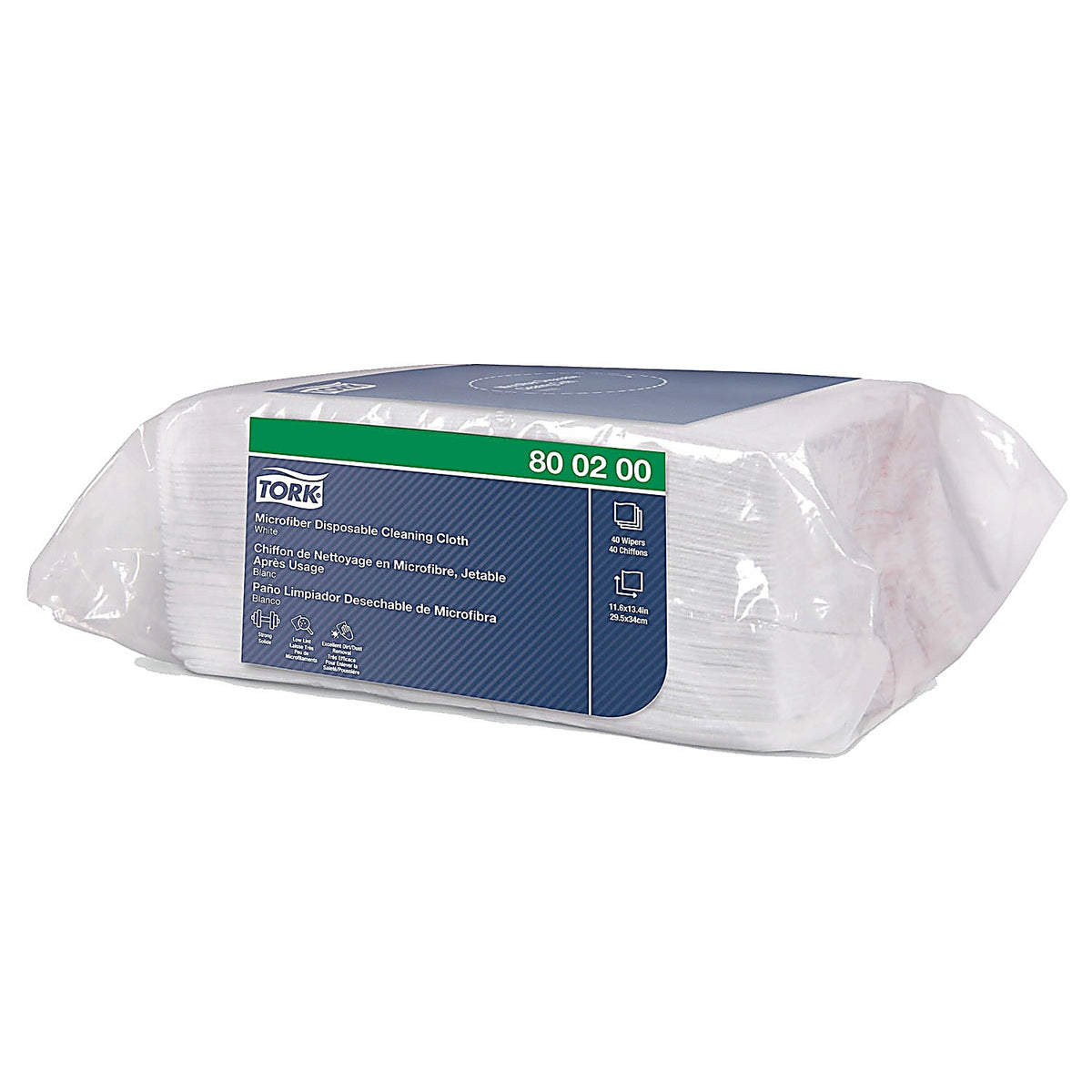 Tork - 800200 - Tork Microfiber Disposable Cleaning Cloth, White