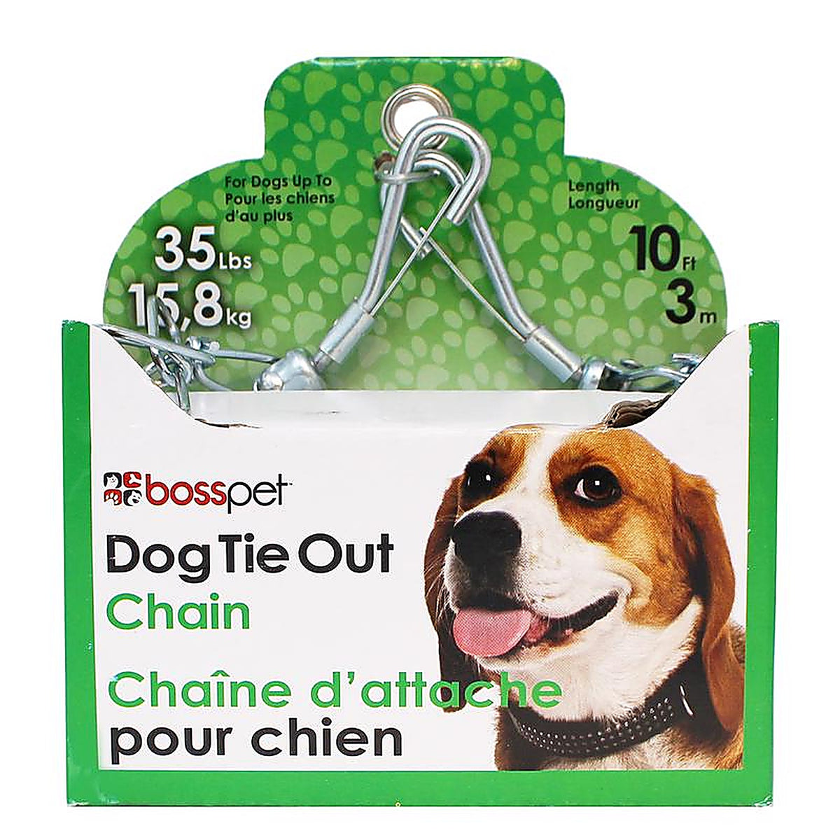 Boss Pet - 27215 - PDQ Silver Swivel Steel Dog Tie Out Chain Small/Medium