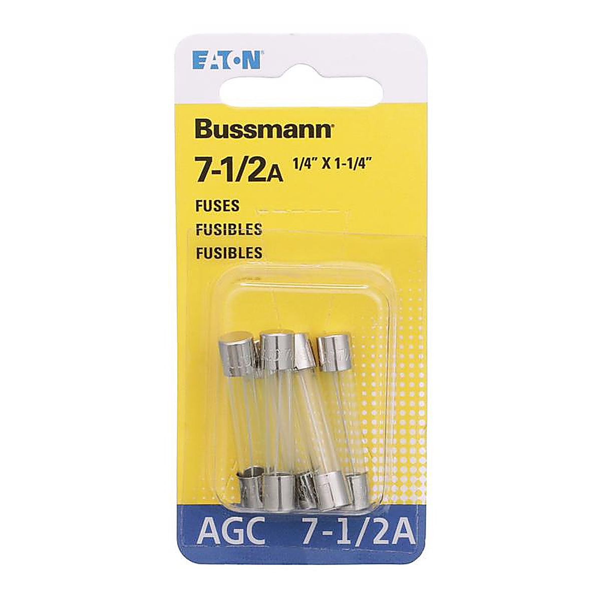 Bussmann - BP/AGC-7.5-RP - 7.5 amps AGC Glass Tube Fuse - 5/Pack