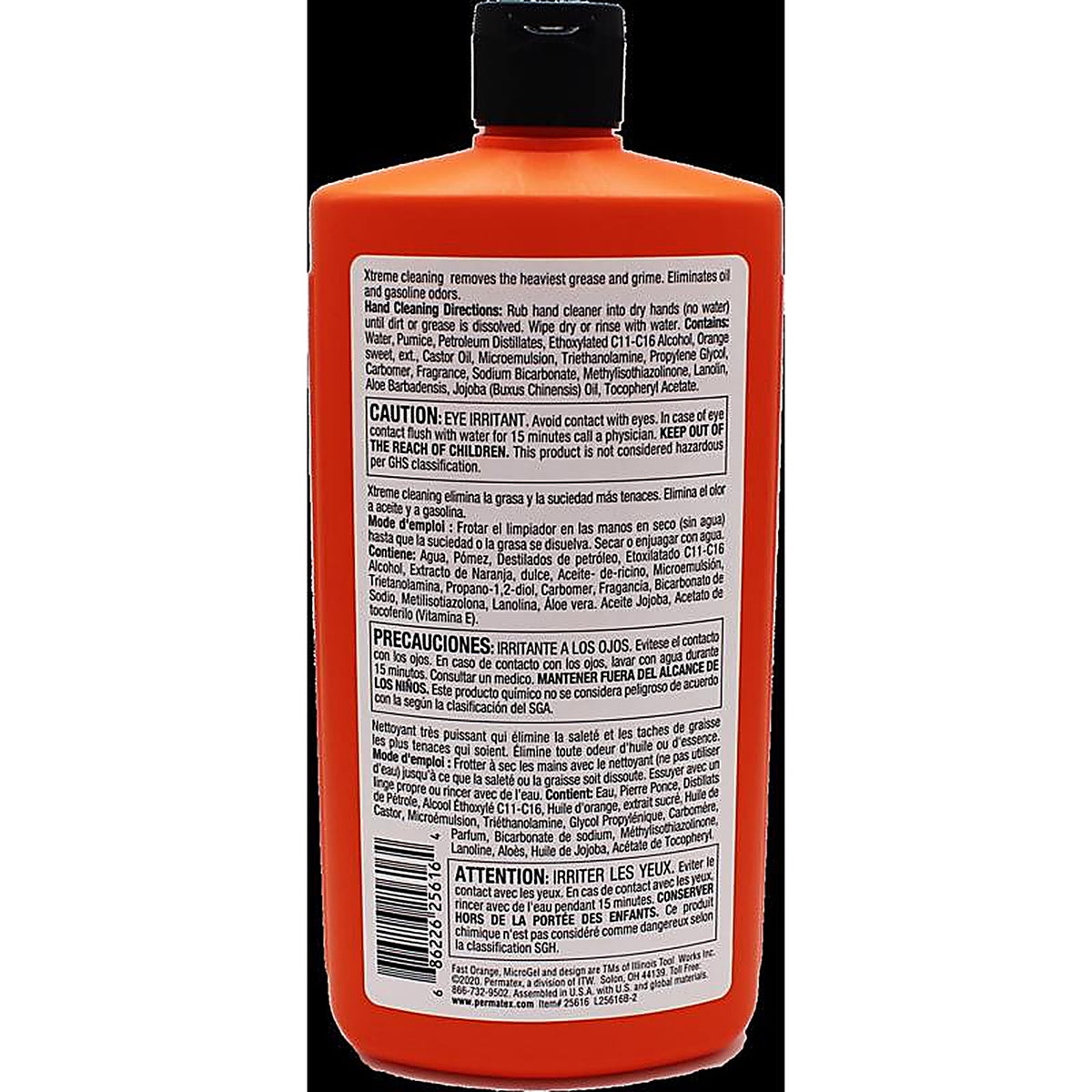 Permatex - 25616 - Fast Orange Xtreme Orange Scent Pumice Hand Cleaner 15 oz.