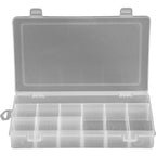 Disco|80110|10 Compartments 11in x 6 3/4in (Small) , Transparent Plastic Compartment Box