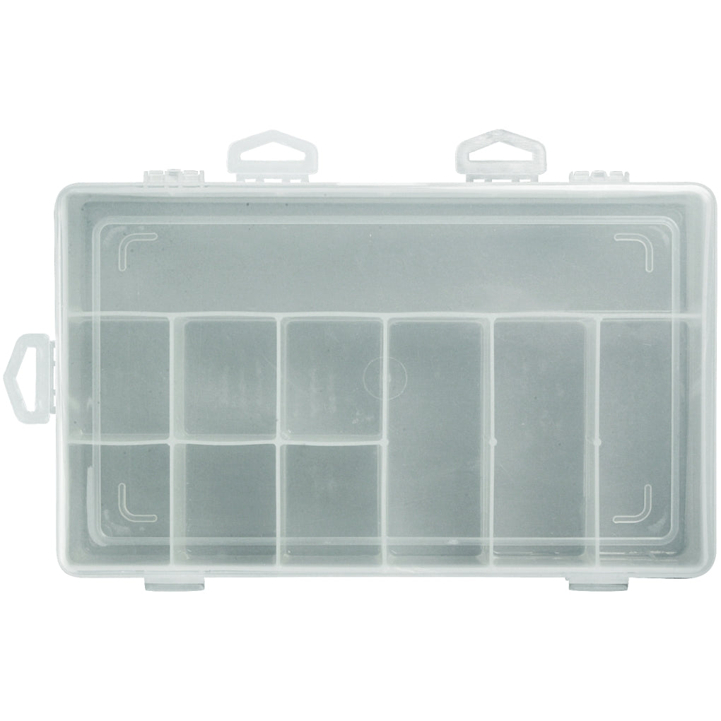 Disco|80110|10 Compartments 11in x 6 3/4in (Small) , Transparent Plastic Compartment Box