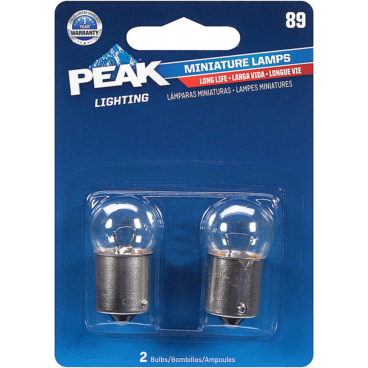 Peak - 89LL-BPP - Halogen Indicator Miniature Automotive Bulb 89