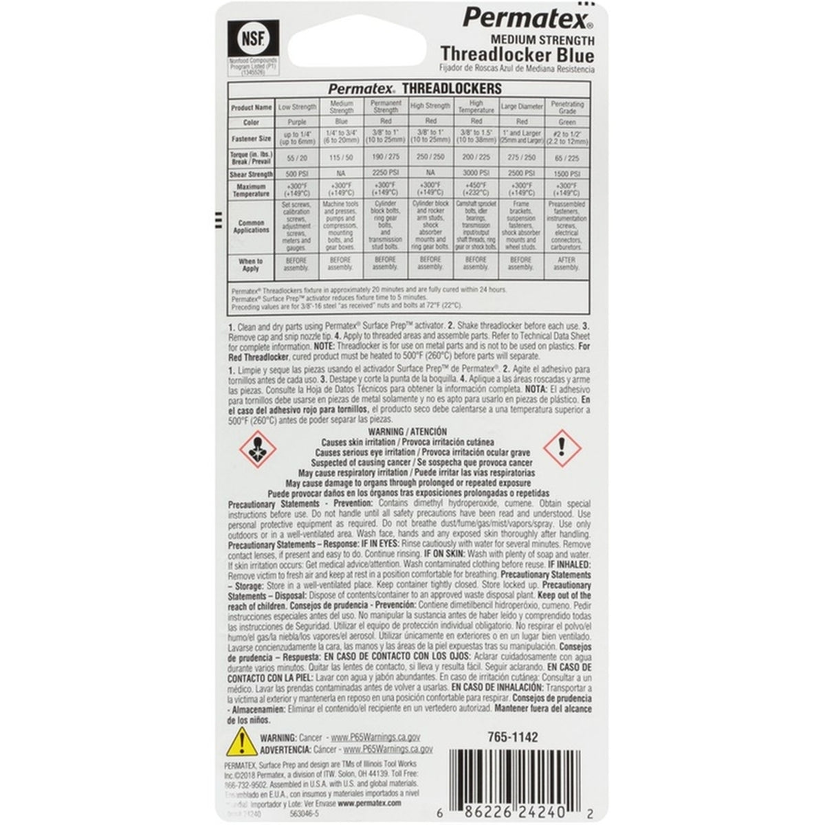 Permatex - 24240 - Threadlocker Automotive Adhesive Liquid 1.22 oz.