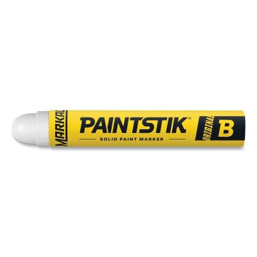 Markal - 80220 - Paintstik Original B Solid Paint Marker, 11/16 in dia, 4-3/4 in L, White