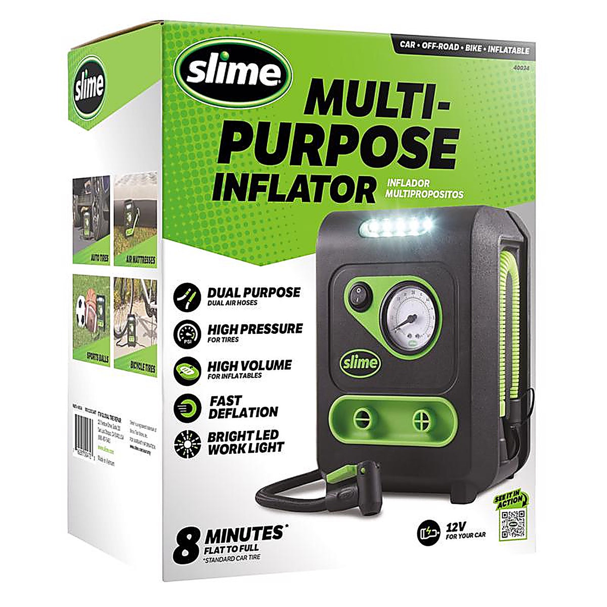 Slime - 40034 - 12 volt 100 psi Inflator/Compressor