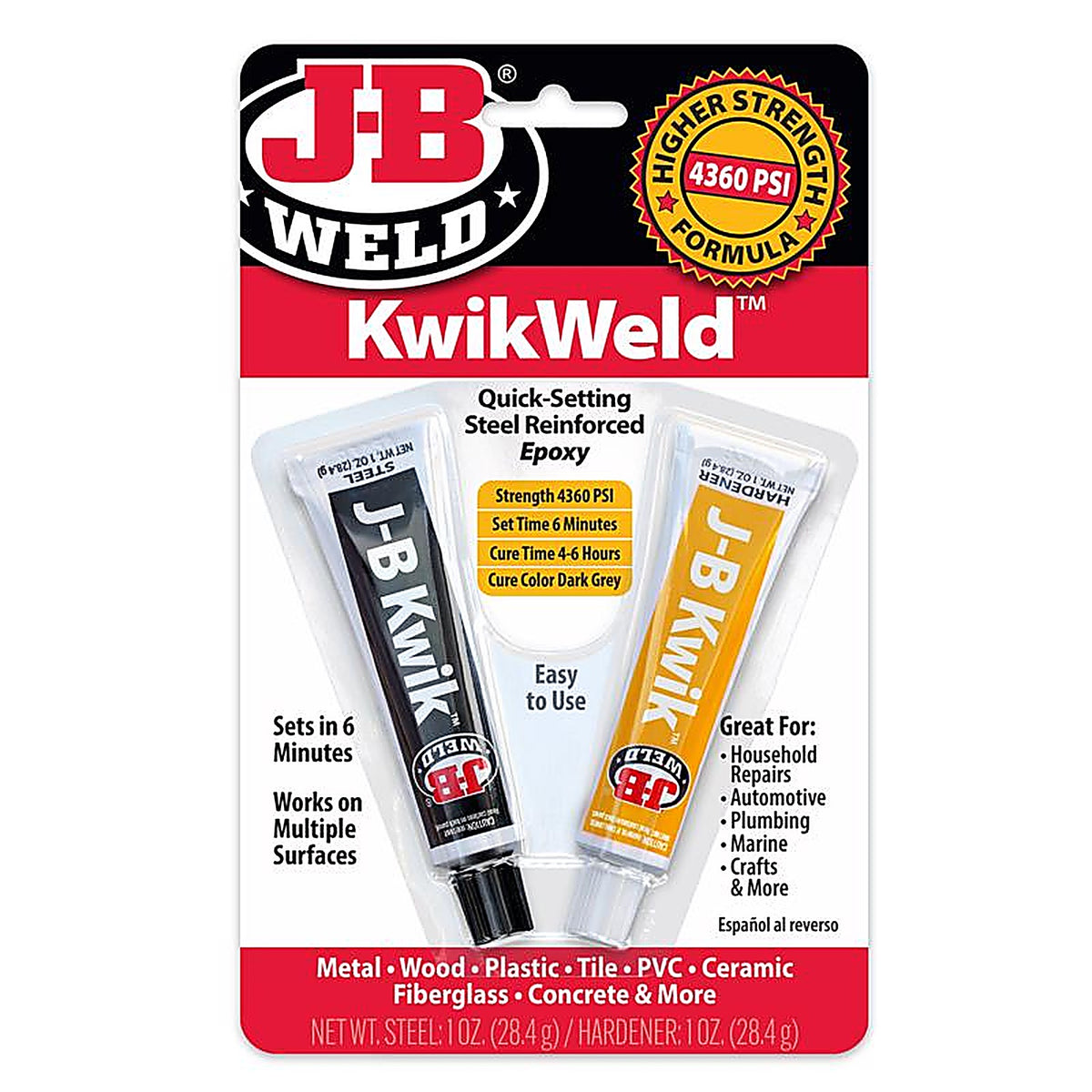 J-B Weld - 8276 - KwikWeld High Strength Epoxy Paste 2 oz.