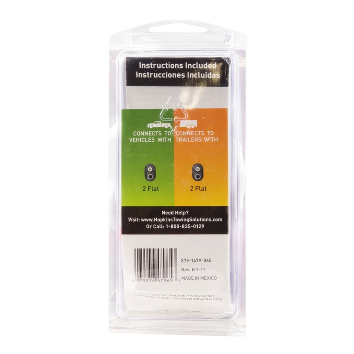Hopkins - 47965 - 2 Flat Trailer Connector 12 in.