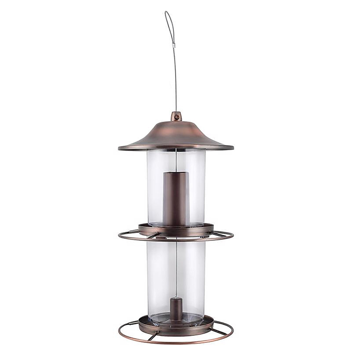 Perky-Pet - 325C - Wild Bird 4.5 lb. Copper Panorama Bird Feeder 2 ports