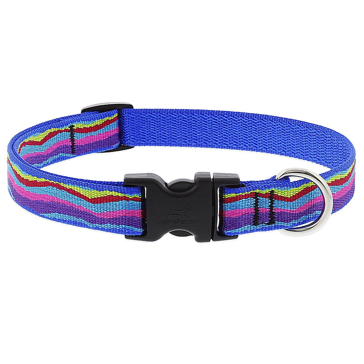 Lupine - 68802 - Original Designs Multicolored Ripple Creek Nylon Dog Adjustable Collar Medium