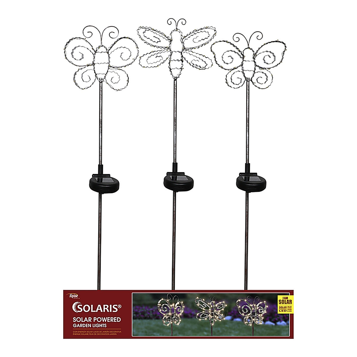 Alpine - SLL2292A - Assorted Metal 34 in. H Outdoor Garden Stake