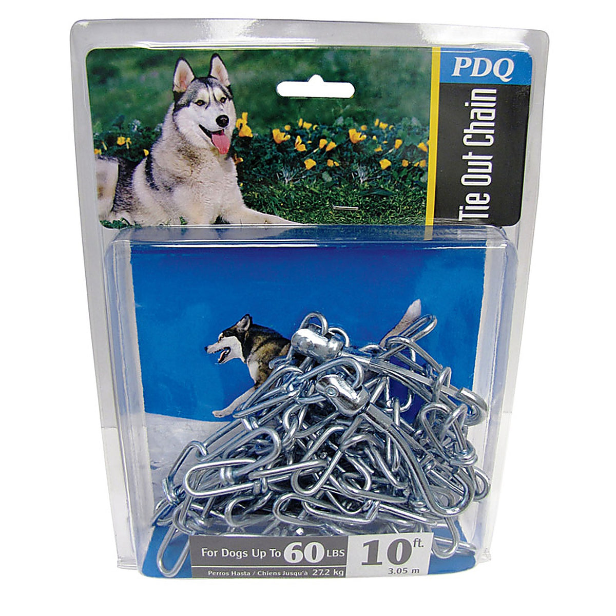 Boss Pet - 43710 - Silver Steel Dog Tie Out Chain Large